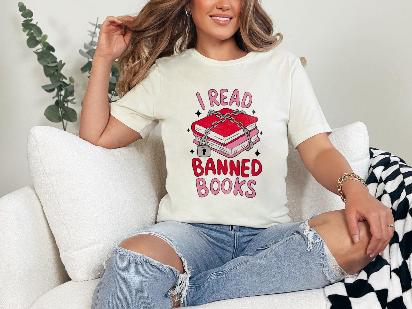 I Read Banned Books Shirt, Banned Books T-Shirt, I'm With the Banned Tee, Librarian Tshirt, English Teacher, Book Lover Gift, Reading Tshirt