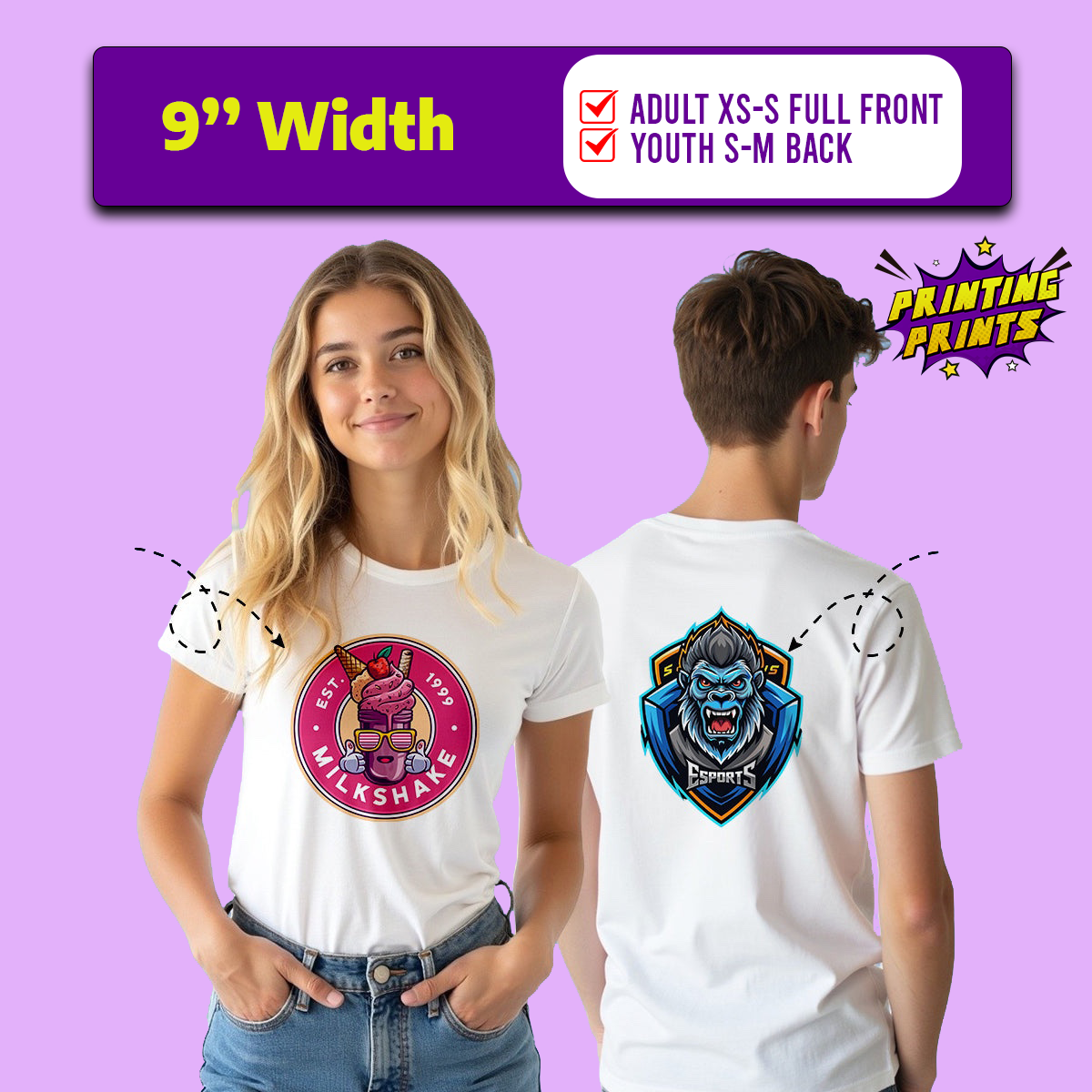 DTF Transfers By Size