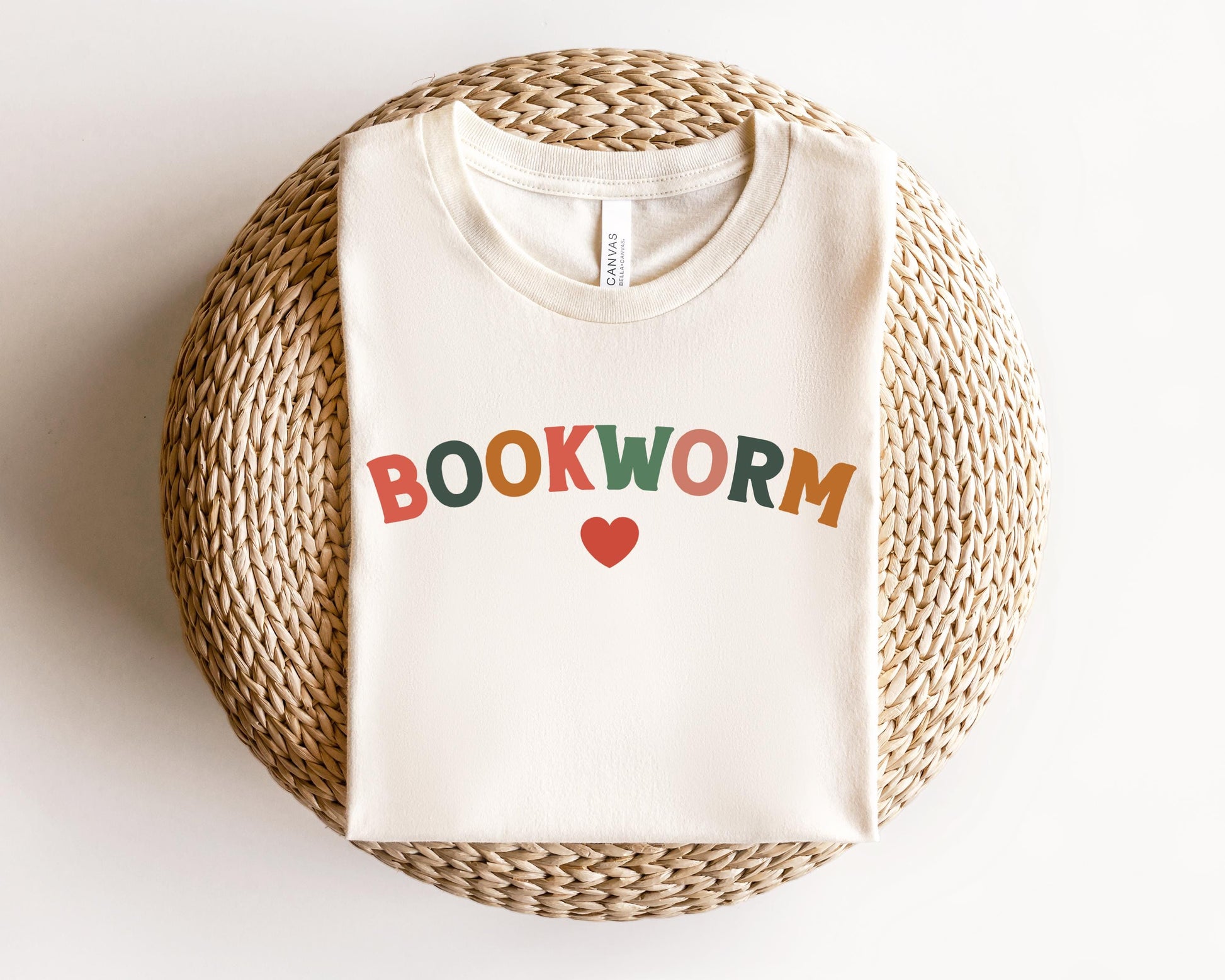 a white t - shirt with the words bookworm printed on it